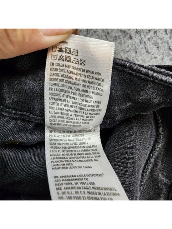 American Eagle Outfitters Jeans Mens 28x30 Black Denim Athletic Skinny - Picture 13 of 14